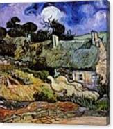 Houses With Thatched Roofs Cordeville Vincent Van Gogh Painting By Vincent Van Gogh Fine