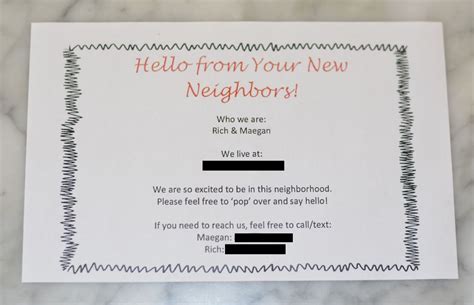 New Neighbor Welcome T Welcome New Neighbors New Neighbors New