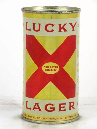 1960 Lucky Lager Beer 11oz 93 20 Flat Top Can San Francisco California