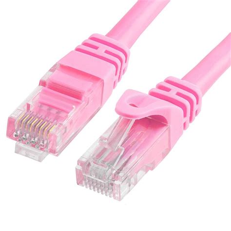 Buy ethernet cable at screwfix.com in order to connect a computer to a router or switch. 500 MHz Cat6 LAN Network UTP Ethernet Cable Pink Cord - 50 ...