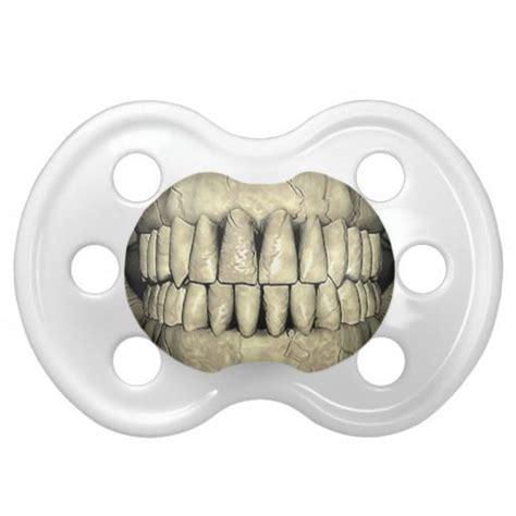 Skull Teeth Funny Pacifier Zazzle Funny Pacifiers Pacifier Teeth