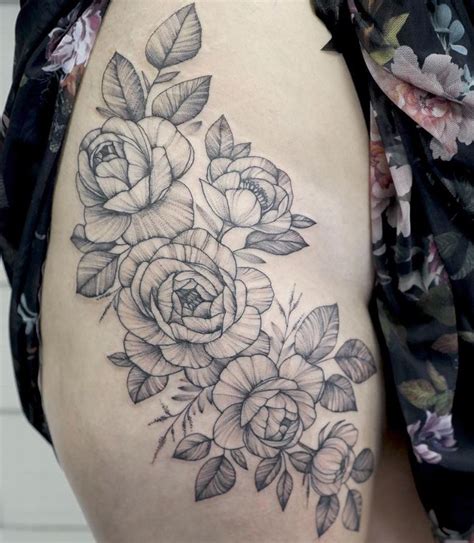 The chrysanthemum flower signifies joy, optimism and hope. 60+ Black & Gray Flower Tattoos by Anna Bravo - List Inspire