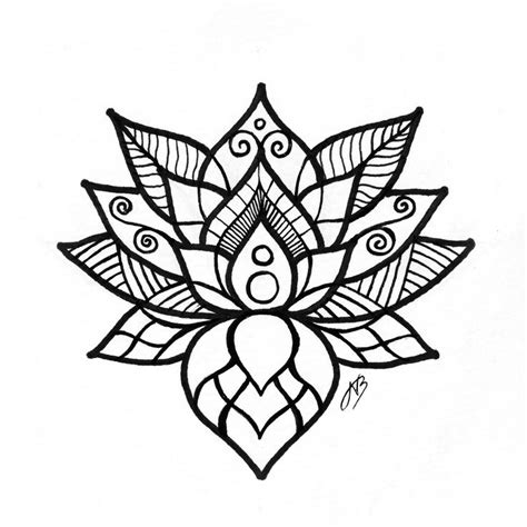 Mandala Lotus Flower Drawing at PaintingValley.com | Explore collection