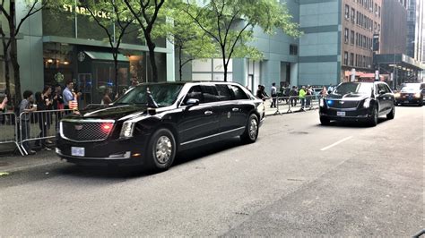 United States President Trump Presidential Motorcade With The Brand New