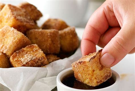 If you're looking for a slightly more portable way to enjoy your french toast, try cubing your bread before frying it to create french toast bites. CINNAMON FRENCH TOAST BITES