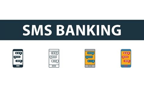 Sms Banking Icon Set Graphic by aimagenarium · Creative Fabrica