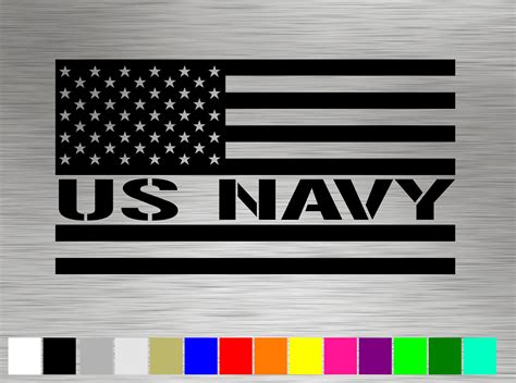 Us Navy Flag Decal Stickers Vinyl American Military Veteran Etsy