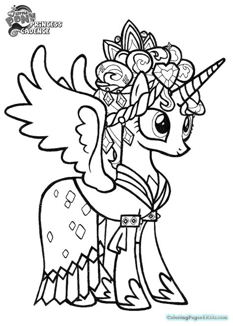 Make a coloring book with my little pony cadence for one click. My Little Pony Coloring Pages Princess Cadence Wedding ...