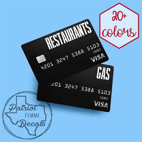 Custom Credit Card Label Decal Decals Budget System Money Cash Etsy