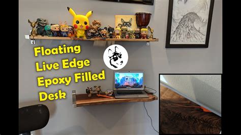 Live edge wood floating desk. DIY Floating Live Edge Epoxy Filled Desk - YouTube