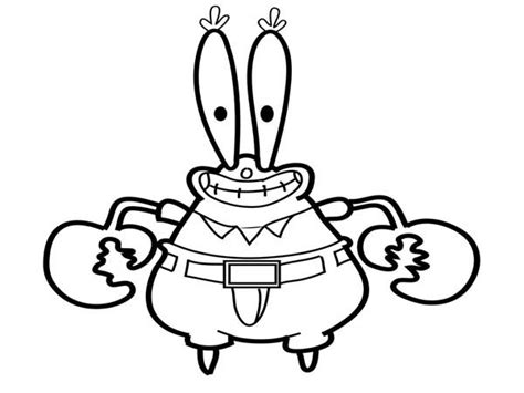 Meneer Krabs Kleurplaat