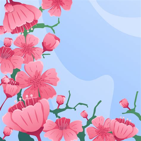 Background Of Peach Blossom Flowers 16990132 Vector Art At Vecteezy