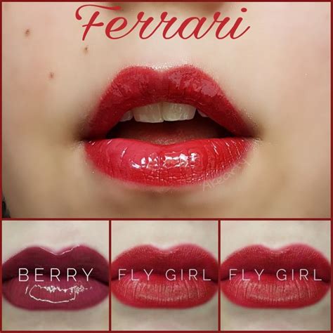 Ferrari Senegence Lipsense Combo 1st Layer Is Berry And 3rd Layer Is Fly Girl Topped With