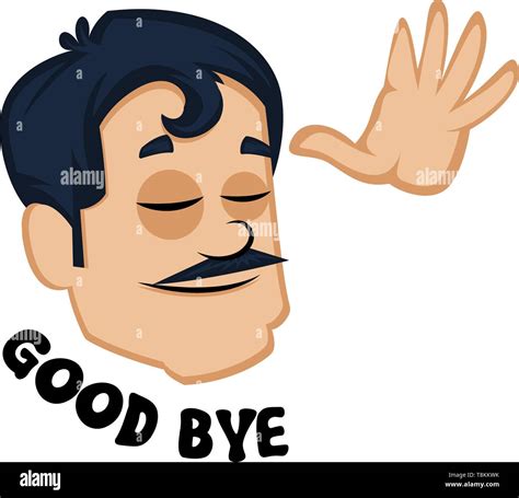 Man Is Showing Good Bye With Hand Gesture Illustration Vector On