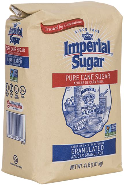 Extra Fine Granulated Pure Cane Sugar Bag Imperial Sugar