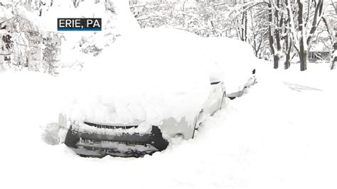 More Than 5 Feet Of Snow Falls In Erie Pennsylvania