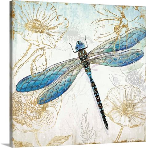 Blue Dragonfly Ii Wall Art Canvas Prints Framed Prints Wall Peels
