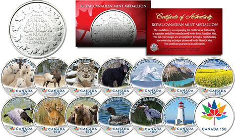 Canada 150 Celebration Rcm Royal Canadian Color Medallions