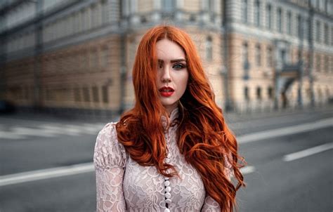Wallpaper The City Background Makeup Redhead Bokeh Nadia George Chernyadev Hope Niyazova