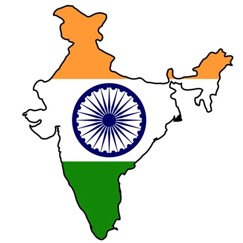 India Flag Map •