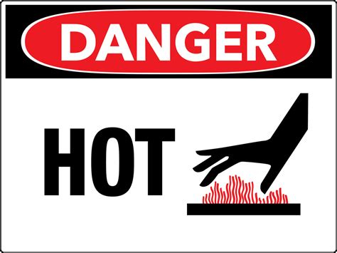 Danger Hot Wall Sign