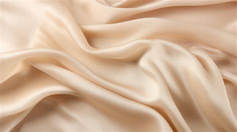 Velvety Smooth Beige Silk Fabric Texture Background Silky Silk Fabric