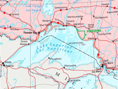 North America Map Lake Superior United States Map
