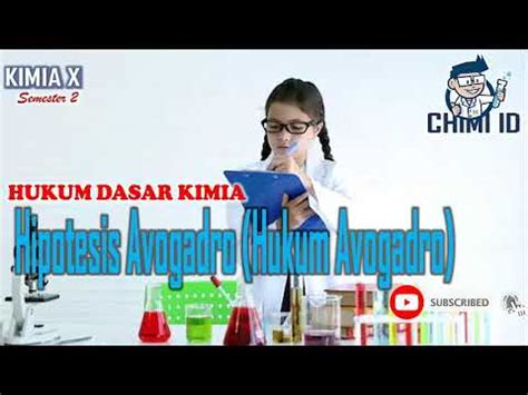 Hukum Dasar Kimia Hipotesis Avogadro Hukum Avogadro Kimia X