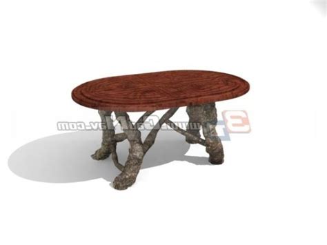 Wooden Tea Table Antique Style Free 3d Model 3ds Max Vray