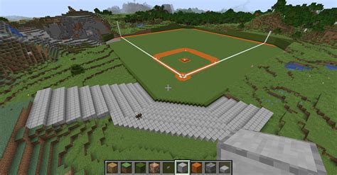 Now I Am Attempting To Make A Baseball Stadium Rminecraft