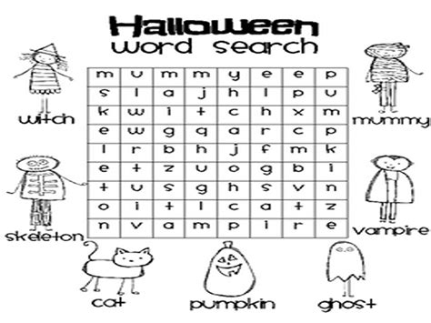 Halloween Word Search Teaching Resources