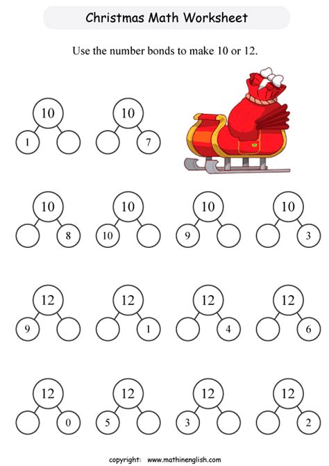 These puzzles practice a wide variety of math skills. Printable Christmas Addition Practice worksheet for grade ...