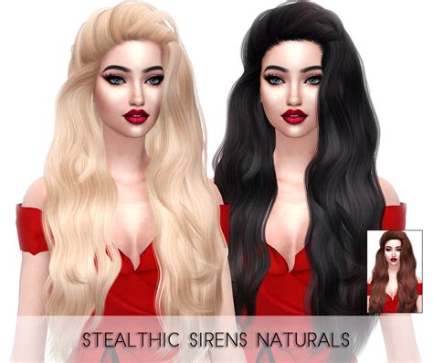 Stealthic Sirens Naturals Kenzar Sims Hair Sims 4 Sims