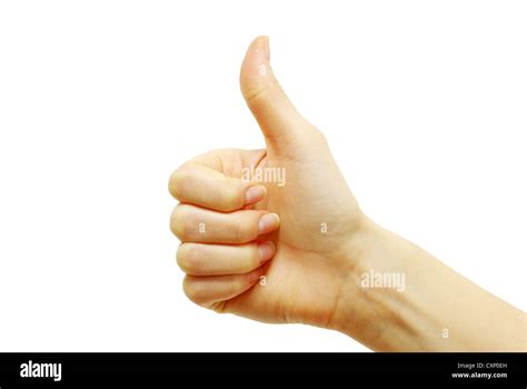 Success Hand Sign Isolated On White Stock Photo Alamy