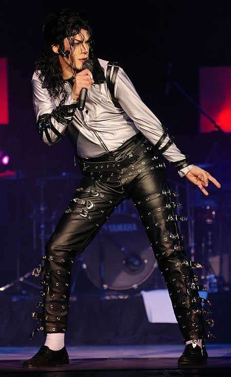 Michael Jackson 100 REAL LEATHER Bad Tour Buckle Trousers 179 99