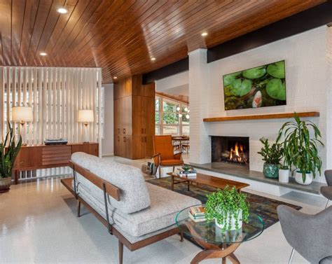15 Mid Century Modern Fireplace Design Ideas