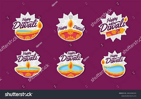 Diwali Stickers Images Stock Photos And Vectors Shutterstock