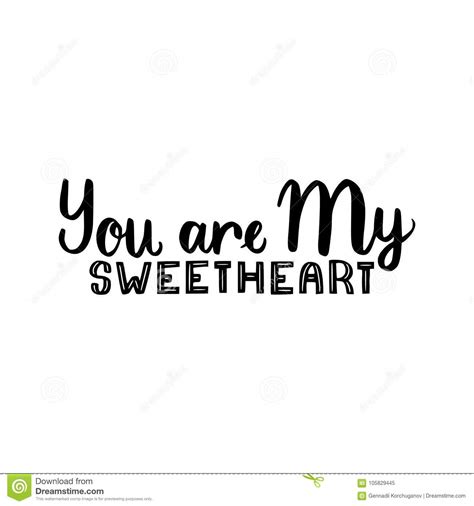 You Are My Sweetheart Stock Vector Illustration Of Invitation 105829445