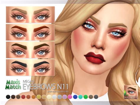 Sims 4 Ccs The Best Maxis Match Eyebrow Pack N01 By
