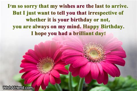Wish the special person a great birthday with magical butterflies, fairy and hearts! Late Birthday Wishes