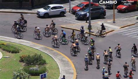 Ahora sí me ves Ciclistas nudistas recorren calles del Centro Histórico FOTOS