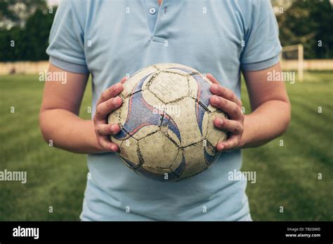 Hands Holding Soccer Ball Hi Res Stock Photography And Images Alamy