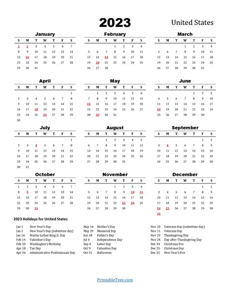 2023 Printable Monthly Calendar 2023 Calendar Templates And Images