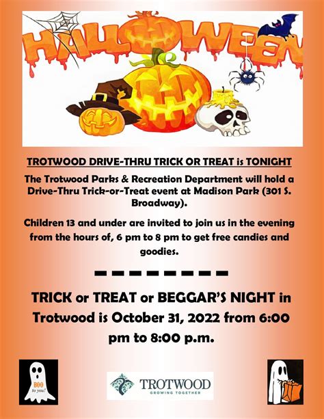 halloween info trick or treat and beggar s night 2022 trotwood ohio