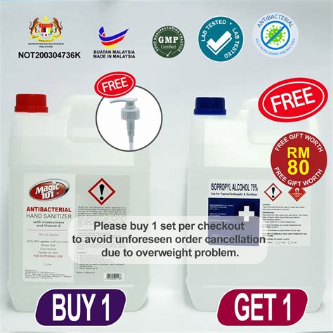 But did you know that you can also use it to get rid of stains and to feel better after surgery? Hand Sanitizer Magic101 with Mosturizers 5 Liter FREE Hand ...