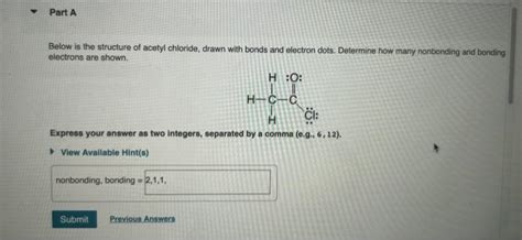 Solved Below Is The Structure Of Acetyl Chloride Drawn With Chegg Com