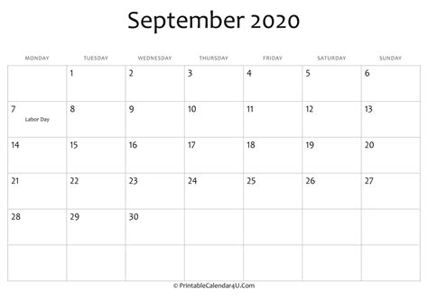 Printable Editable Calendar 2020 Calendar Templates