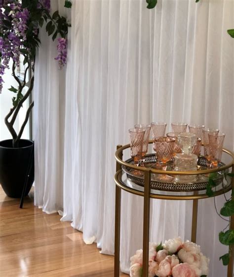 Curtain Backdrop 2 Metre White Hired Style