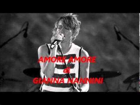Gianna Nannini Amore Amore YouTube