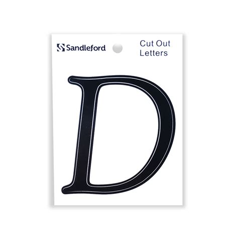 Sandleford 80mm Black Goudy Cut Out Self Adhesive Letter D